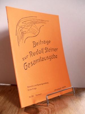 Beiträge zur Rudolf Steiner Gesamtausgabe, Heft 53, Dornach, Jahreswende 1975/76. Sprache und Spr...