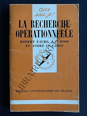 Imagen del vendedor de LA RECHERCHE OPERATIONNELLE a la venta por Yves Grgoire