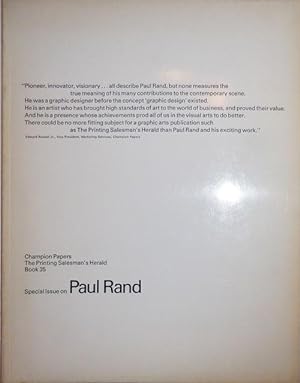 Champion Papers The Printing Salesman's Herald Book 35 Special Issue on Paul Rand