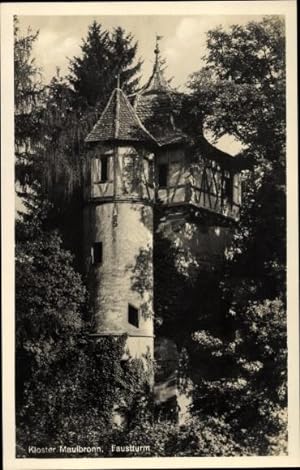 Bild des Verkufers fr Ansichtskarte / Postkarte Maulbronn im Schwarzwald, Faustturm zum Verkauf von akpool GmbH