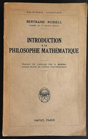 Introduction ? la philosophie mathématique.