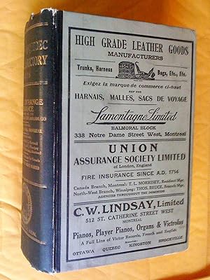 LOVELL'S BUSINESS, PROFESSIONAL AND CLASSIFIED TRADES DIRECTORY OF THE PROVINCE OF QUEBEC 1915