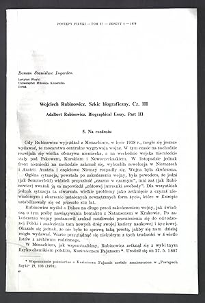 Seller image for Wojciech Rubinowicz: Szkic biogrqaficzny Cz. III / Adalbert Rubinowicz: Biographical Essay, Part III; for sale by books4less (Versandantiquariat Petra Gros GmbH & Co. KG)