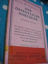 Seller image for Der ffentliche Anklger Schauspiel for sale by Alte Bcherwelt