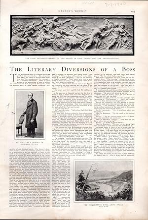 Seller image for PRINT: 'The Literary Diversoins of a Boss'.story & sketch from Harper's Weekly, July 7, 1900 for sale by Dorley House Books, Inc.