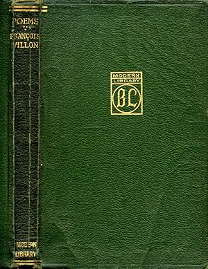 Seller image for POEMS aka The Poems of Franois Villon (ML58.1, BONI & LIVERIGHT/MODERN LIBRARY Green Leatherette, Fall 1920) for sale by Shepardson Bookstall
