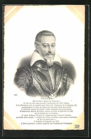 Ansichtskarte Crillon, Feldherr unter Henry IV