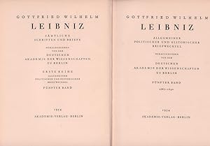 Bild des Verkufers fr Allgemeiner politischer und historischer Briefwechsel. BAND 5: 1687-1690. Hrsg. von der Deutschen Akademie der Wissenschaften zu Berlin. (Bearb.: Kurt Mller, Erik Amburger). zum Verkauf von Antiquariat Reinhold Pabel