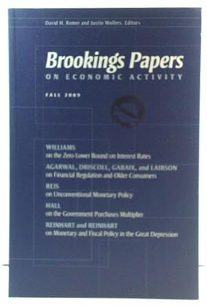 Bild des Verkufers fr Brookings Papers on Economic Activity: Fall 2009 zum Verkauf von PsychoBabel & Skoob Books