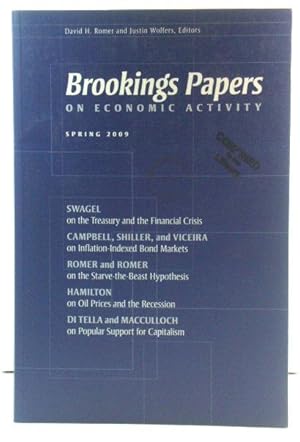 Bild des Verkufers fr Brookings Papers on Economic Activity: Spring 2009 zum Verkauf von PsychoBabel & Skoob Books