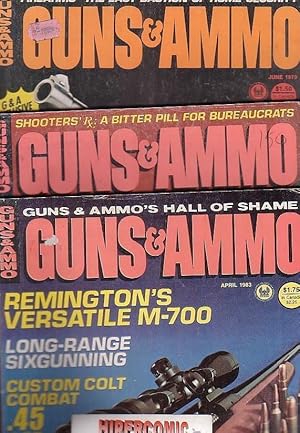 GUNS AND AMMO, LOTE 11 EJEMPLARES , REVISTAS DE ARMAS , EDICION EN INGLES -Editadas : AÑOS 80