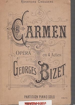 Repertoire Choudens CARMEN OPERA EN 4 ACTES / Georges Bizet - PARTITION PIANO SOLO - AÑOS 30