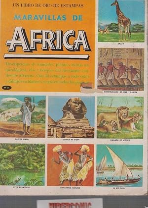 LIBRO DE ORO DE ESTAMPAS : LAS MARAVILLAS DE AFRICA - COMPLETO -ED. NOVARO 1971