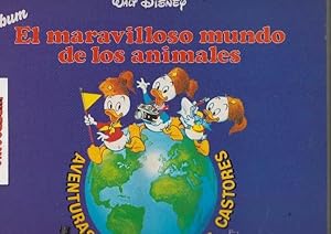 ALBUM CROMOS EL MARAVILLOSO MUNDO DE LOS ANIMALES, JOVENES CASTORES, WALT DISNEY ( VACIO )