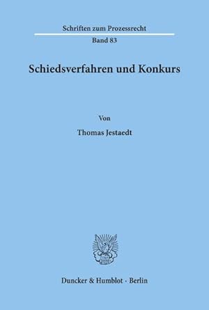 Seller image for Schiedsverfahren und Konkurs. for sale by AHA-BUCH GmbH