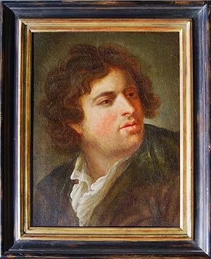 "Porträt en face (Selbstporträt Mengs?)" originales Ölgemälde auf Leinwand ca.45x34cm; um 1760; v...