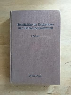 Schriftsätze im Exekutions- und Sicherungsverfahren