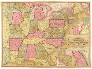 A ROUTE-BOOK, ADAPTED TO MITCHELL'S NATIONAL MAP OF THE AMERICAN REPUBLIC; COMPRISING TABLES OF T...