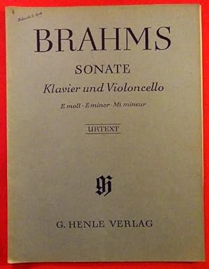 Sonate für Klavier und Violoncello. Opus 38 E-moll. Urtext (Herausgegeben von Hans Münch-Holland)