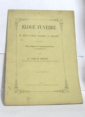 Éloge funèbre de M. Jean-victor Ricoeur De Bamont