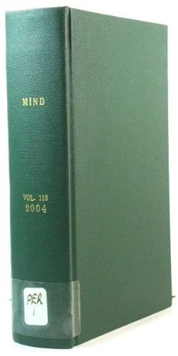 Immagine del venditore per Mind: A Quarterly Review of Philosophy: Vol: 113: 2004 venduto da PsychoBabel & Skoob Books