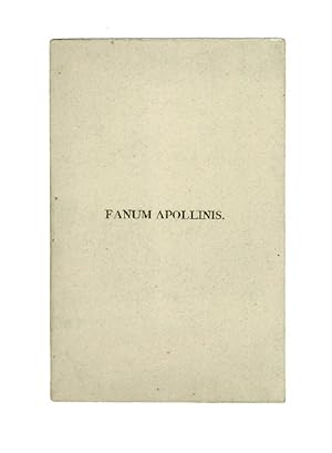 Fanum Apollinis. Carmen praemio aureo ornatum in Certamine poetico hoeufftiano
