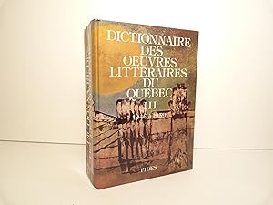 Bild des Verkufers fr Dictionnaire des oeuvres littraires du Qubec. Tome III (3) : 1940-1959 zum Verkauf von Librairie Orphe