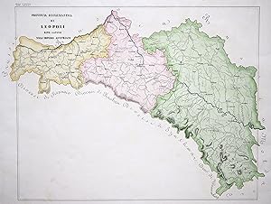 Kupferstich- Karte, n. Girolamo Petri, "Provincia Ecclesiastica di Leopoli rito latino nell'Imper...