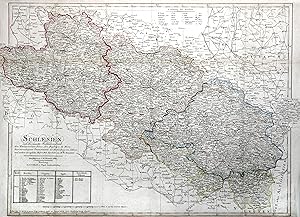 Bild des Verkufers fr Kupferstich- Karte, n. Zimmermann / D.F. Sotzmann bei Schneider und Weigel, "Schlesien nach dem neuesten Bestande und nach dem Wielandschen Atlas . - Berichtigt von J.N. Diewald 1822". zum Verkauf von Antiquariat Clemens Paulusch GmbH