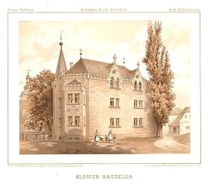 Bild des Verkufers fr Blick zum ehem. Kloster Haeseler. Ansicht nach dem Umbach 1873. zum Verkauf von Antiquariat Clemens Paulusch GmbH