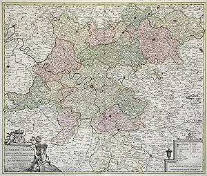 Kupferstich- Karte, n. F. de Wit bei Covens und Mortier, "Gouvernement General de l'Isle de Franc...