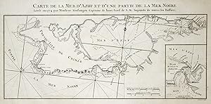 Kupferstich- Karte, v. P.F. Tardieu n. Jan-Hendrik van Kinsbergen, "Carte de la Mer d'Azof et d'u...