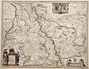Kupferstich- Karte, b. Janssonius Erben, "Ivliacensis et Montensis Dvcatvs. De Hertoghdomen Gvlic...