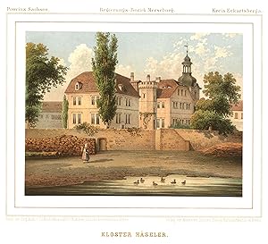 Bild des Verkufers fr Blick zum ehem. Kloster Haeseler. Ansicht vor dem Umbach 1873. zum Verkauf von Antiquariat Clemens Paulusch GmbH