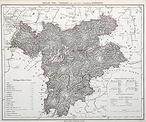 Litho.- Karte, v. H. Müller b. C. Flemming in Glogau, "Kronland Tyrol u. Voralberg und souveraine...
