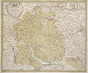 Kupferstich- Karte, n. G. Walser b. Homann Erben, "Canton Zürich sive Illustris Helvetiorum Repub...