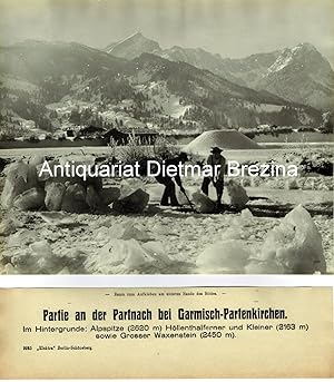 Orig.-Foto: Partie an der Partnach bei Garmisch-Partenkirchen. Im Hintergrunde: Alpspitze (2620 m...