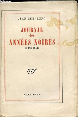 Bild des Verkufers fr Journal des annes noires (1940-1944) zum Verkauf von Le-Livre