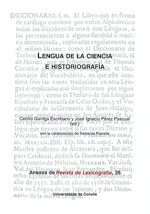 Bild des Verkufers fr Lengua de la ciencia e historiografa zum Verkauf von Imosver
