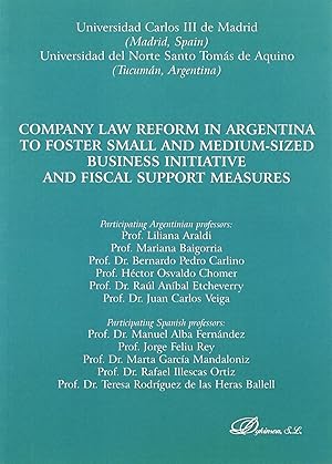 Imagen del vendedor de Company law reform in Argentina to foster small and medium-sized business initiative and fiscal support measures a la venta por Imosver