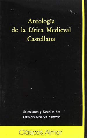 Image du vendeur pour Antologa de la lrica medieval castellana mis en vente par Imosver