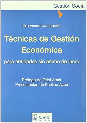 Image du vendeur pour Tcnicas de gestin econmica para entidades sin nimo de lu mis en vente par Imosver