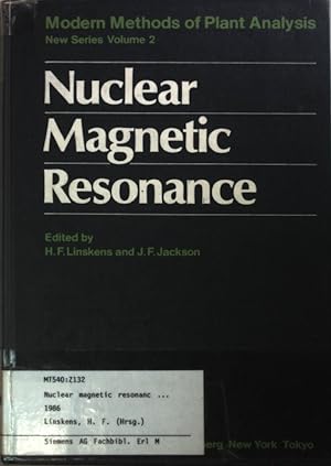 Bild des Verkufers fr Nuclear Magnetic Resonance. zum Verkauf von books4less (Versandantiquariat Petra Gros GmbH & Co. KG)