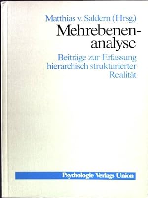 Seller image for Mehrebenenanalyse : Beitrag zur Erfassung hierarchisch strukturierter Realitt. for sale by books4less (Versandantiquariat Petra Gros GmbH & Co. KG)