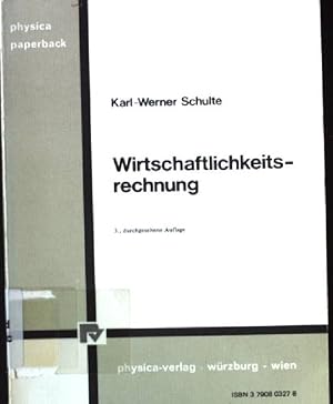 Immagine del venditore per Wirtschaftlichkeitsrechnung. Physica-Paperback venduto da books4less (Versandantiquariat Petra Gros GmbH & Co. KG)