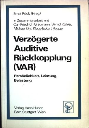 Imagen del vendedor de Verzgerte auditive Rckkopplung (VAR) : Persnlichkeit, Leistung, Belastung. a la venta por books4less (Versandantiquariat Petra Gros GmbH & Co. KG)
