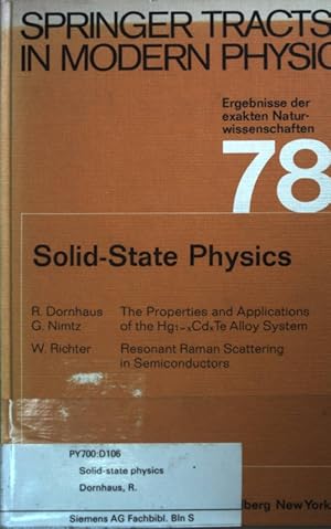 Seller image for Springer tracts in modern physics. for sale by books4less (Versandantiquariat Petra Gros GmbH & Co. KG)