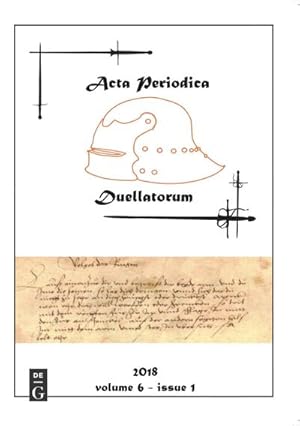 Bild des Verkufers fr Acta Periodica Duellatorum (vol. 6, issue 1) zum Verkauf von AHA-BUCH GmbH