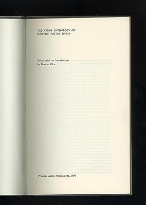 Immagine del venditore per THE AKROS ANTHOLOGY OF SCOTTISH POETRY 1965-70 venduto da Orlando Booksellers