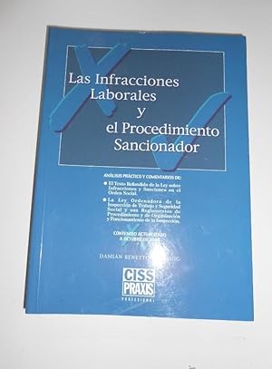 LAS INFRACCIONES LABORALES Y EL PROCEDIMIENTO SANCIONADOR. DAMIAN BENEYTO CALBUIG. 2000. TDK48